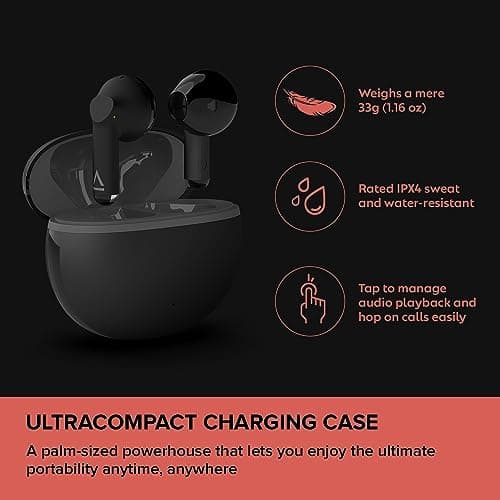 Creative Zen Air DOT Lightweight True Wireless Sweatproof In-ear Headphones, with Ultra Compact Case, 13 mm Neodymium Driver, Dual Mics with ENC Technology, up to 24 Hours Battery Life, Bluetooth 5.3 — view 2
