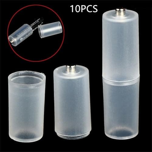 AAA to AA for battery Converter Adapter 10 Pack, PP for battery Holder Case for Replacing AAA with AA Size in Home, Office, Camping and Travel Use — view 4