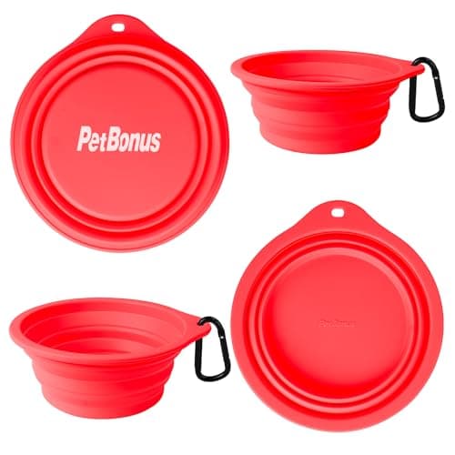 PetBonus 2-Pack Collapsible Dog Bowls, Portable Travel Dog Water Food Bowls — view 2