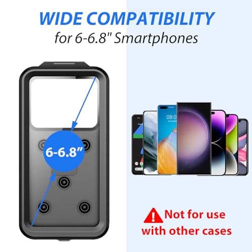 SPORTLINK Bike Phone Holder -【2 in 1 Combo】Aluminium Motorbike Phone Mount with Waterproof Case【360° Rotatable/1s Quick Release】Heavy-Duty Motorcycle Handlebar for iPhone Samsung, More 6-6.8" Phones — view 2