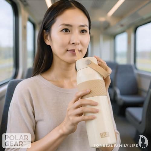 Polar Gear 850ml Insulated Water Bottle with Flip Straw Double Wall — view 3