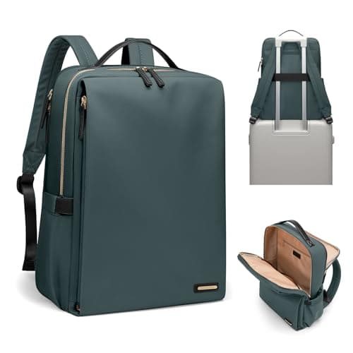 GOLF SUPAGS Stylish Laptop Backpack for Women Airline Approved Perfect for Work College and Travel Multi-Functional Casual Daypack Fits 15.6 Inch Notebook (Atrovirens)