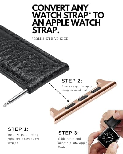 Gold Watch Strap Adapter Kit for Apple | Fits 42mm 44mm 45mm 49mm — view 2