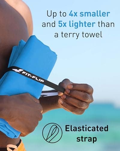 Fit-Flip Swimming towel – quick dry microfibre beach towel — view 3