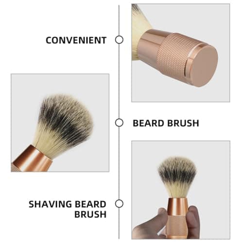 Soft Nylon Bristles Men Shaving Beard Brush, Portable — view 3