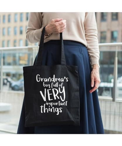 Hippowarehouse Grandma's Bag Full of Very Important Things Tote Shopping Gym Beach Bag 42cm x38cm, 10 litres — view 2