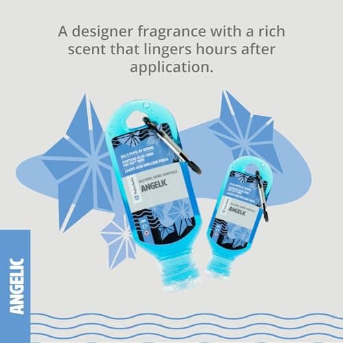 Palm Safe Angelic 3 Pack 60ml Anti Bacterial Premium Hand Sanitiser Travel Size Refillable Clip Bottle Quick Drying Non Sticky Extra Moisturising Kills 99.9% of Viruses and Bacteria — view 4