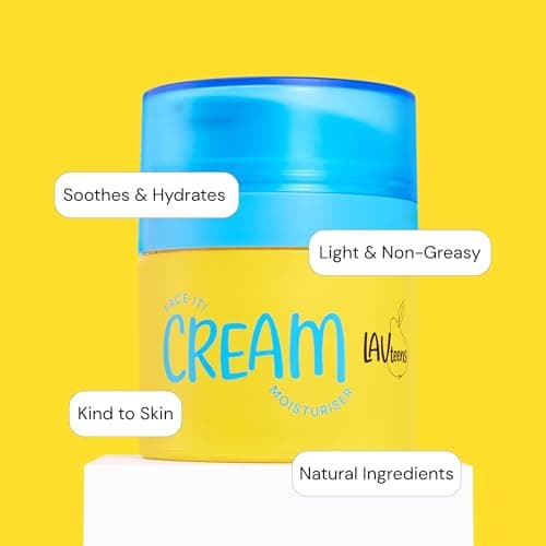 Lav Teens Face It! Cream Moisturiser, Lightweight & Non-Greasy, with Chamomile and Sweet Almond Oil, 50ml — view 4