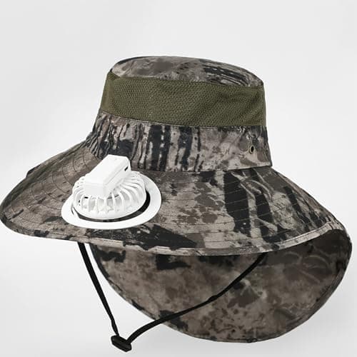 Mens Hats Summer - Ladies Sun Hats Adjustable Camo Bucket Hat for Men Women Outdoor Hiking Travel Summer Sun Lightweight Breathable Sports Hat (Camouflage One Size) — view 2