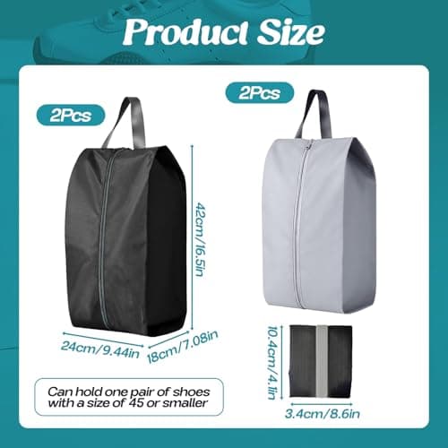 4 PCS Shoe Bags for Travel, 42x24x18cm Portable Shoes Storage Pouch — view 2