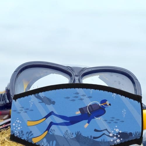 NUOBESTY Adjustable Neoprene Dive Mask Strap Cover for Long Hair Protection Swim and Scuba Mask Strap Sleeve Travel-friendly Snorkeling and Deep Diving Accessory — view 5
