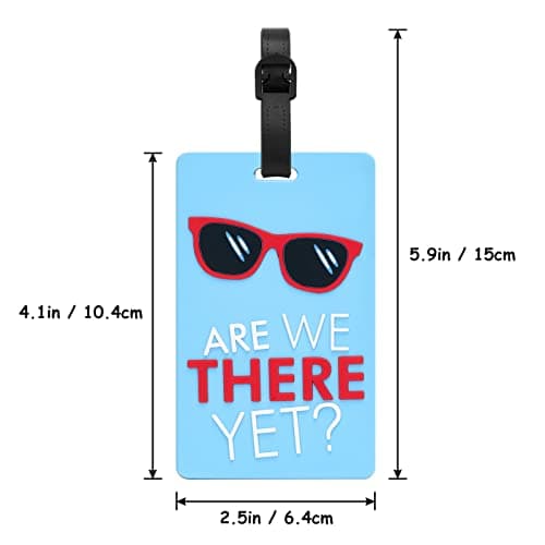 ZOUIQSS Luggage Tags Pack of Two,Baggage Tags Suitcase ID Labels Business Card Holder/Travel ID Bag Tag(Glasses) — view 3