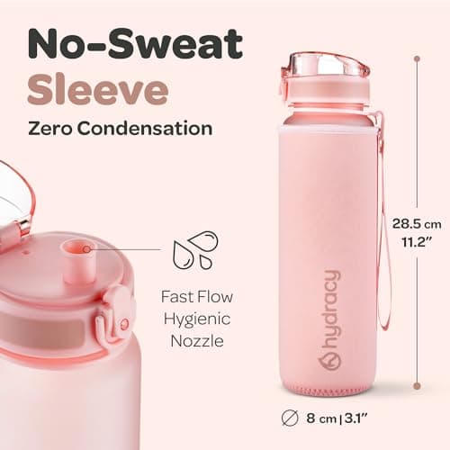 Hydracy Motivational Water Bottle with Time Marker & Fruit Infuser 1 L — view 6