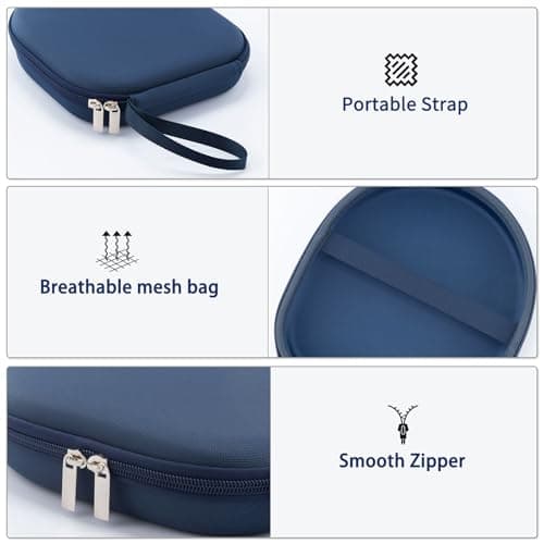 Case Compatible with Sony WH-CH520N WH-CH720N, and JBL 510BT 520 BT 720BT 770 NC 760 NC 670 NC Wireless Noise Cancelling Headphones, Portable Travel Headphone Storage Cover Bag (Blue) — view 3