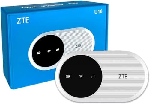 ZTE U10, Wi-FI 6/4G LTE Mobile Wi-FI, Portable Access Point Unlocked Low Cost Connects to 32 Devices, 2000mAh Battery, Built-in Antenna for Improved Speeds,