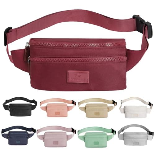 Bumbags Waist Fanny Pack Ladies Fashion Bum Bag with Adjustable Belt for Sport Hiking Girls Women (red)