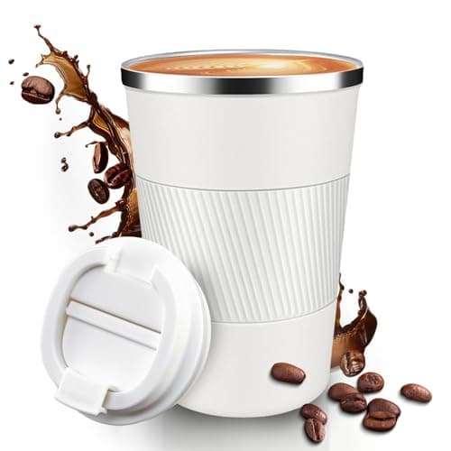 KANGSIT Insulated Travel Mug with Leakproof Lid, 380ml
