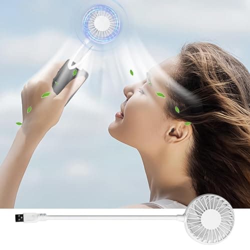 Portable Fan - Flexible Neck USB Air Fan, Multi Position Personal Cooling Tools, Energy Efficient Mini Breeze Generator, Silent Accessory | Travel Friendly For Tent, Car, Beach, Outdoor Activities — view 3