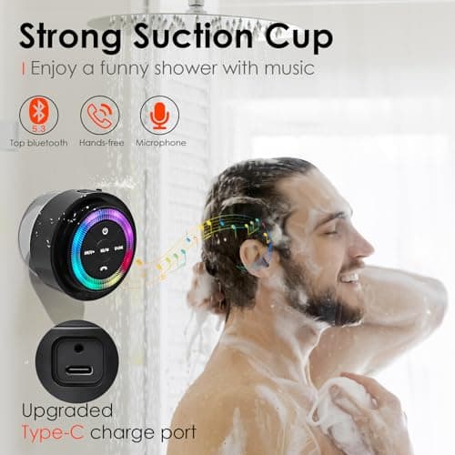 Xleader Pro Shower Speaker (Upgraded) Certified IPX7 Waterproof Bluetooth — view 4