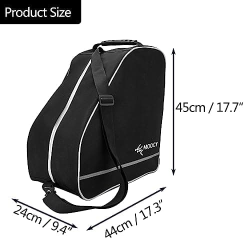 Lixada Multipurpose Ski Boot Bag, Black, 45 x 44 x 24 cm / 17.7 x 17.3 x 9.4 inches, Waterproof, Adjustable Strap, Non-slip Bottom, Ski/Snowboard Equipment Bag for Boots, Helmet, Goggles, Gloves — view 4