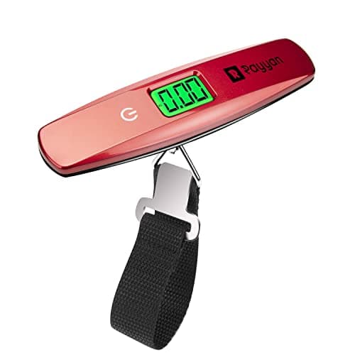 Rayyan Luggage Scale Digital Portable Suitcase Scale Hanging Scales Luggage Weighing Scale With Backlight And Tare Function 110/50Kg Capacity (Red)