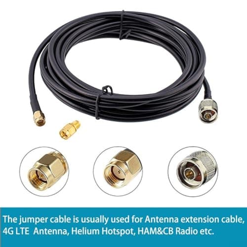 SPORTARC Premium RG58 Extension Cable, Suitable For WiFi AP Hotspot Modem, for NEBRA HNT Indoor Hotspot Miner, Made Of Rubber And Copper, Includes RP for SMA Female To for SMA Male Adapter(50cm) — view 3