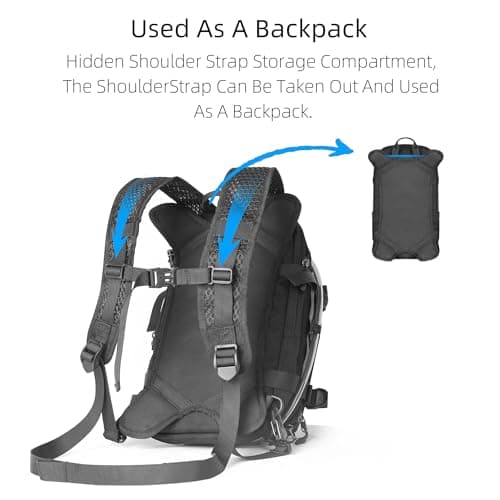 Rhinowalk Motorcycle Tank Bag Multifunctional Motorbike Storage Bag Luggage Backpack with Molle System Water Bladder Shoulder Strap Rucksack — view 5