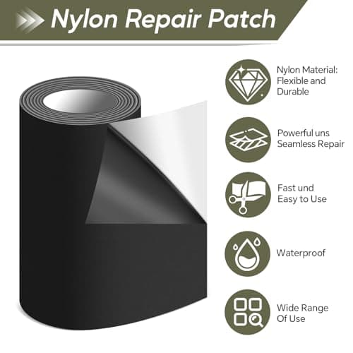 moinkerin Nylon Repair Patch Self Adhesive 12PCS 10x20cm | Waterproof Fabric Repair Tape for Tent, Down Jacket, Backpack, Sleeping Bag, Outdoor Camping Gear — view 5