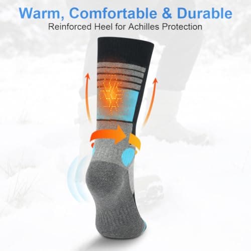 DiULi 4 Pack Thermal Ski Socks for Women Winter Warm Thick Knee High Socks — view 6