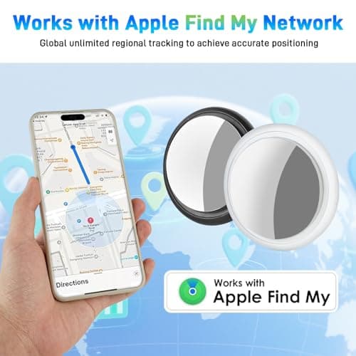 2 Pack Air Tracker Tag, Item Finder Bluetooth Smart Tracker Tags Works with Apple Find My App (iOS Only),Tracker for Keys,Luggage,Bags,Wallets — view 3