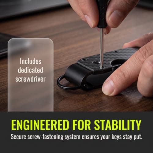 Meralo Compact Carbon Fibre Key Holder Keyring — view 5