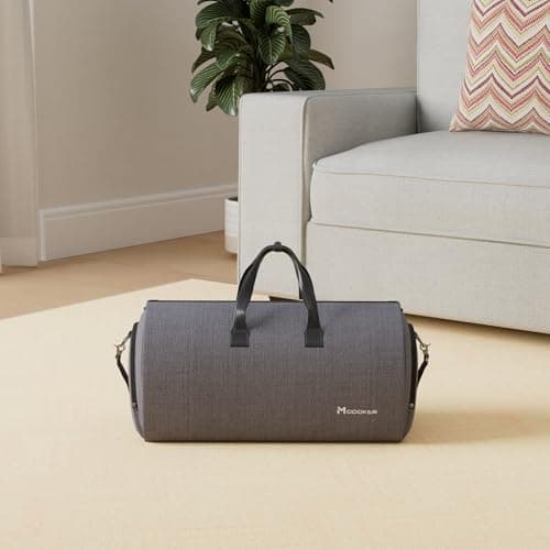 Modoker Convertible PU Leather Garment Bag, Carry-On Travel Duffel — view 2