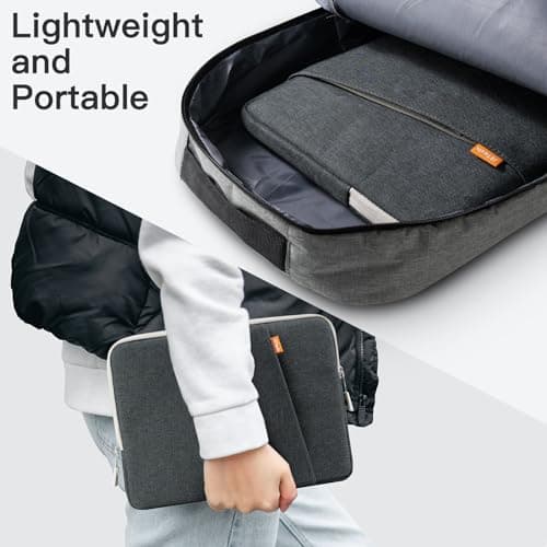 JETech Laptop Sleeve for 14-Inch Devices, Dark Grey — view 6