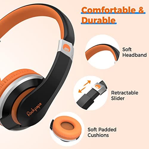 Rockpapa I20 Wired Headphones for Kids Children Adult with Microphone — view 2