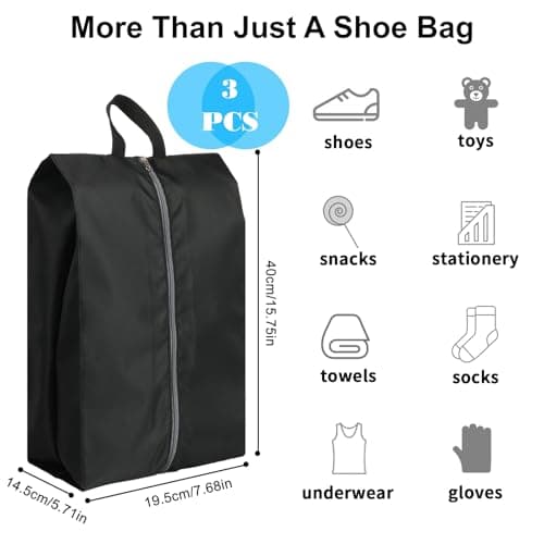 Shoe Bags for Travel Set, 3 Pcs Waterproof Oxford Shoe Pouch for Storage — view 2