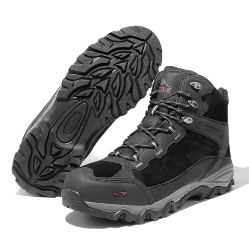 NORTIV 8 Men's Waterproof Lightweight Hiking Boots,Size 10W,Black — view 2