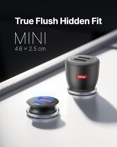 INIU Car Charger, Total 60W [USB C 30W+USB A 36W] Cigarette Lighter Charger — view 5
