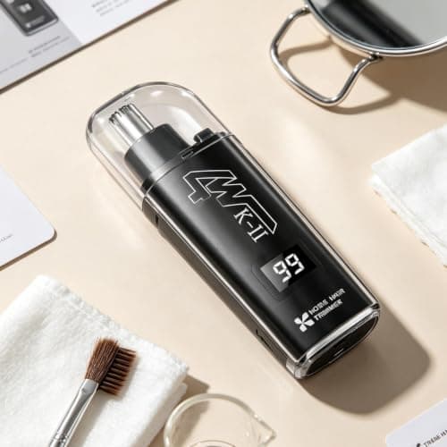 Rechargeable Battery Nose Hair Trimmer with Digital Display — view 3
