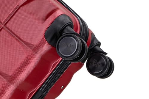ATX Luggage Suitcase Large Hardshell 4 Dual Spinner Wheels Super Lightweight ABS Hold Check in with Built-in TSA Lock (Wine Red, 110 Liter) — view 3