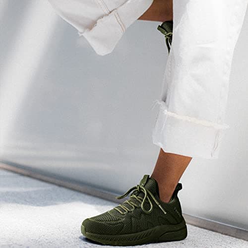 Feethit Women Trainers Casual Sneaker Shoes Gym Sport Tennis Army Green 6 — view 2