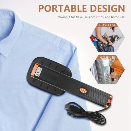 Portable Handheld Ironing Machine, USB Mini Travel Iron for Garments — view 3
