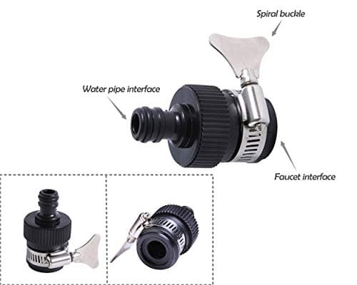 ZhiheHui 2 pcs 16 mm Universal Tap Connector Adapter Mixer Kitchen Garden Hose Fitting Clamp — view 3