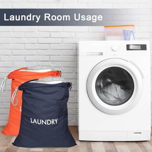 WiseBoy Travel Laundry Bags with Zips, 2 Pack Dirty Laundry Bag for Travel — view 5