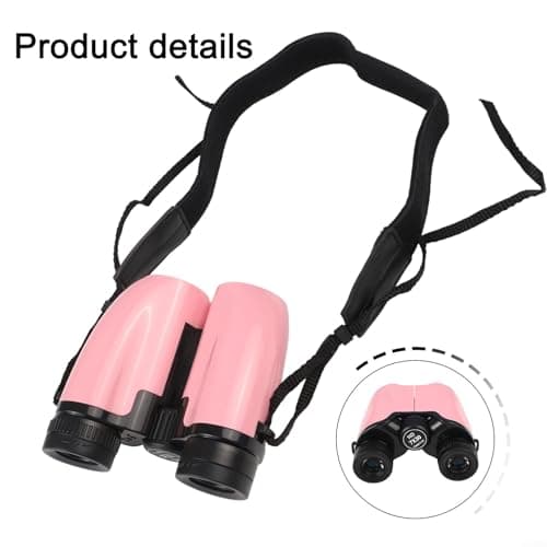 7x Binoculars for Adults and Kids, HD Compact Pocket Telescope with FMC Lenses, Lightweight Portable for Concerts Sports Stargazing Bird Watching, Wide Field of View(Pink) — view 5
