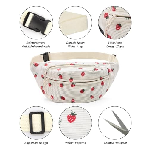 Long Keeper Cute Corduroy Bumbag Crossbody Fanny Pack Waist Bag for Women — view 5