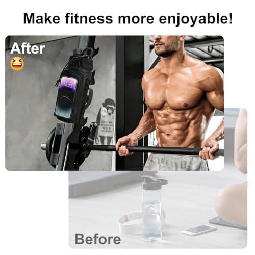 Magnetic Gym Bag Water Bottle Holder Strong Magnetic Gym Bag with Multi-Pocket Storage, Waterproof Water Bottle Bag with Strap for Gym & Outdoor, Gym Accessories for Men Women — view 4