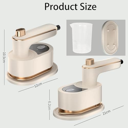 Travel Iron Steam Mini, 30s Fast Heat Up Portable Handheld Steamer for Clothes, 180° Rotatable Support Dry and Wet Ironing, Garment Steamer for Home and Travel — view 2