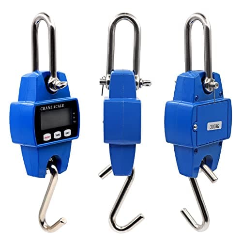 MUALROUS 300kg Mini Digital Crane Scale 600lb Hook Hanging Scale (Blue) — view 2