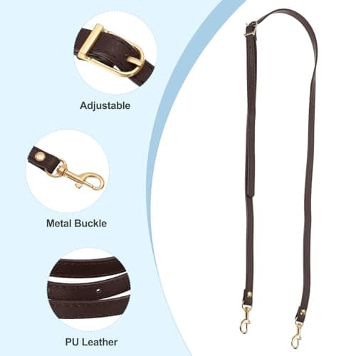 PATIKIL Faux Leather Purse Strap Replacement,47 Inch, Drak Brown — view 3