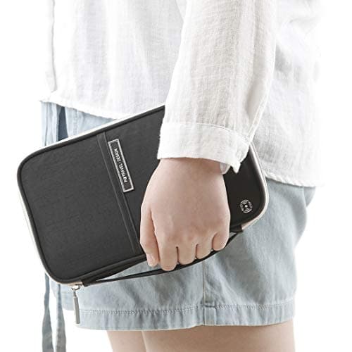 VanFn Family Passport Holder Travel Wallet RFID Blocking Travel Document Organiser Waterproof Holiday Passport Cover Men Women for ID Card, Credit Cards, Flight Tickets, Money, Coins (Black) — view 5